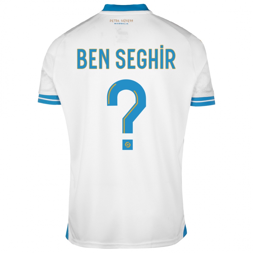 Mann Salim Ben Seghir #0 Hvit Hjemmetrøye Drakt Trøye 2023/24 Skjorter T-Skjorte