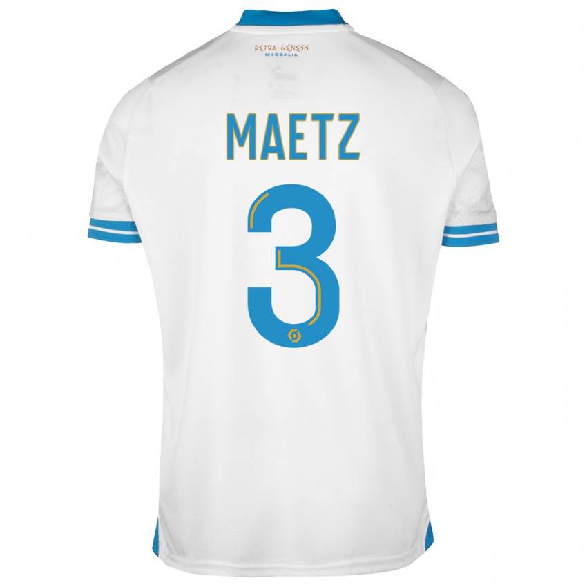 Mann Agathe Maetz #3 Hvit Hjemmetrøye Drakt Trøye 2023/24 Skjorter T-Skjorte