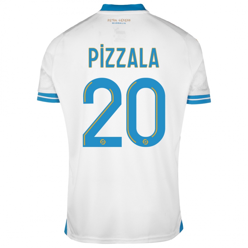 Mann Caroline Pizzala #20 Hvit Hjemmetrøye Drakt Trøye 2023/24 Skjorter T-Skjorte