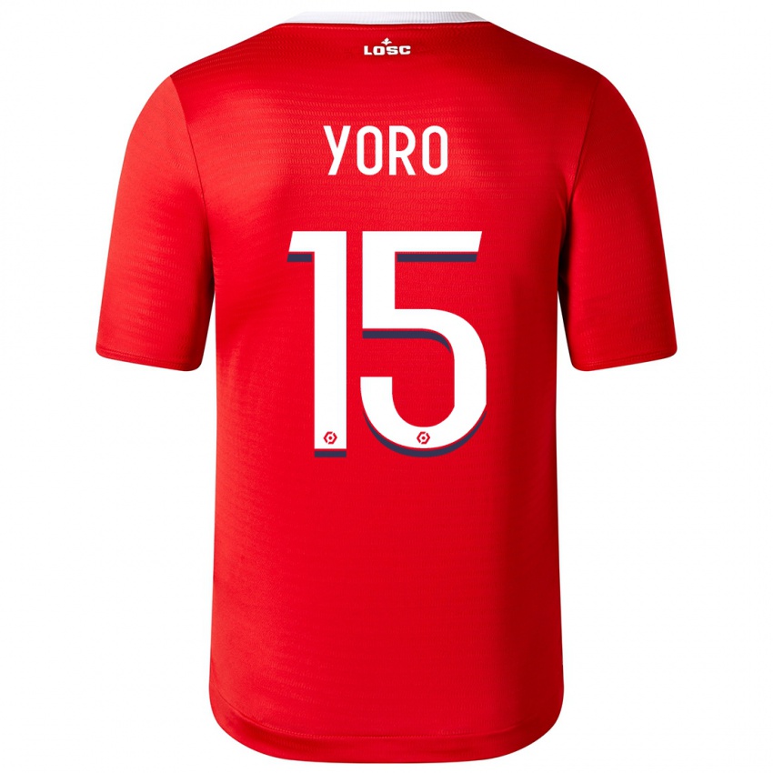 Mann Leny Yoro #15 Rød Hjemmetrøye Drakt Trøye 2023/24 Skjorter T-Skjorte