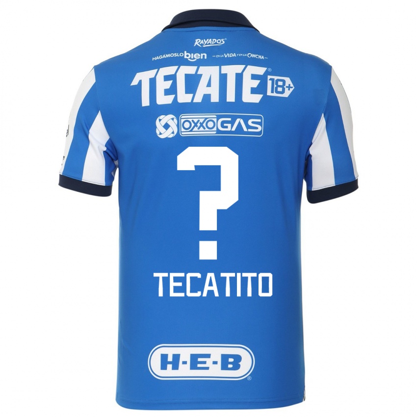 Mann Tecatito #0 Blå Hvit Hjemmetrøye Drakt Trøye 2023/24 Skjorter T-Skjorte