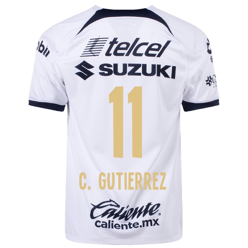 Mann Carlos Gutierrez #11 Hvit Hjemmetrøye Drakt Trøye 2023/24 Skjorter T-Skjorte