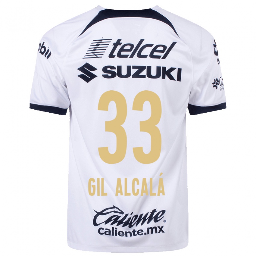 Mann Gil Alcala #33 Hvit Hjemmetrøye Drakt Trøye 2023/24 Skjorter T-Skjorte