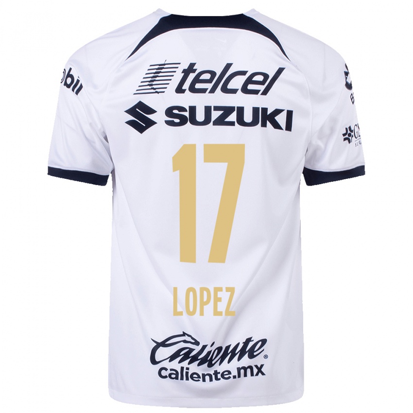 Mann Leonel Lopez #17 Hvit Hjemmetrøye Drakt Trøye 2023/24 Skjorter T-Skjorte