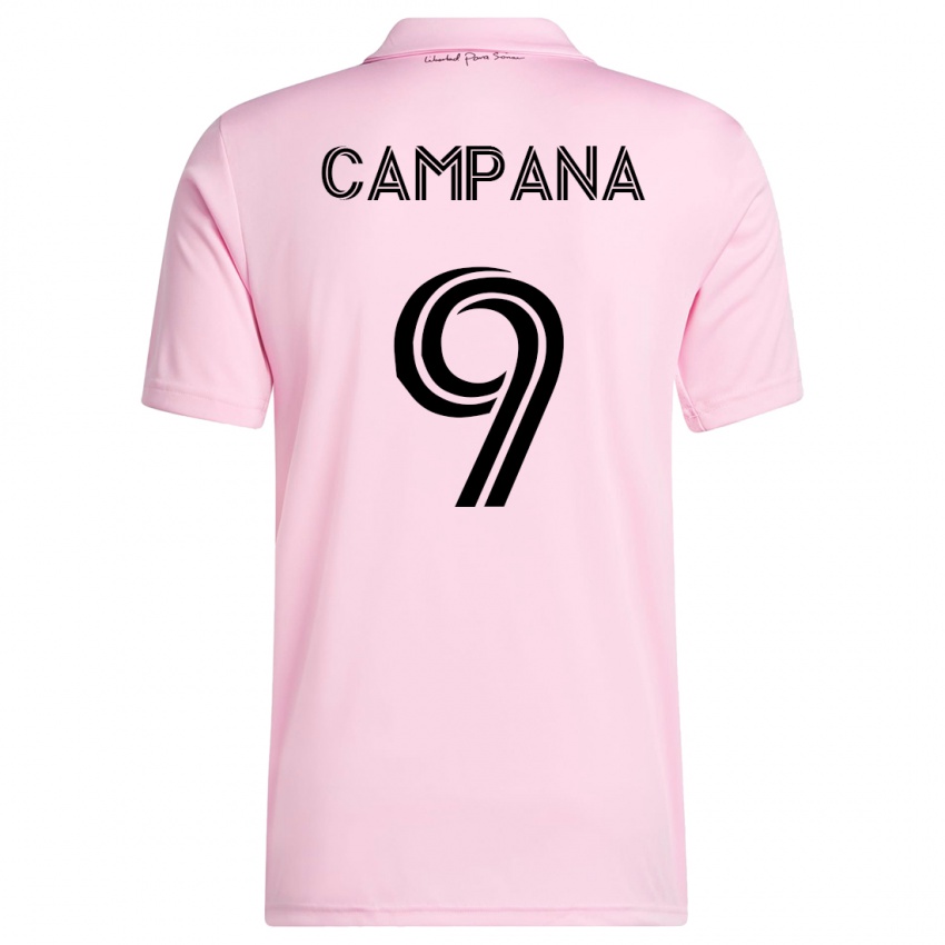 Mann Leonardo Campana #9 Rosa Hjemmetrøye Drakt Trøye 2023/24 Skjorter T-Skjorte