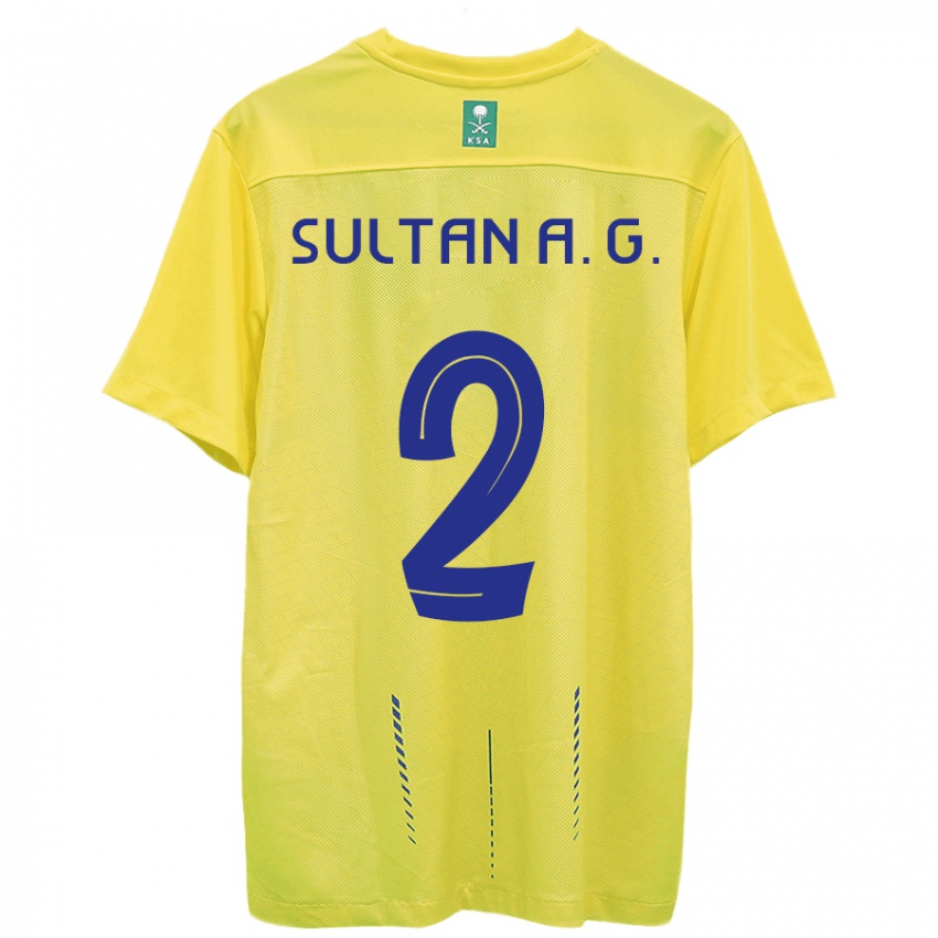 Mann Sultan Al-Ghannam #2 Gul Hjemmetrøye Drakt Trøye 2023/24 Skjorter T-Skjorte