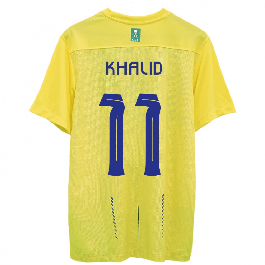 Mann Khalid Al-Ghannam #11 Gul Hjemmetrøye Drakt Trøye 2023/24 Skjorter T-Skjorte