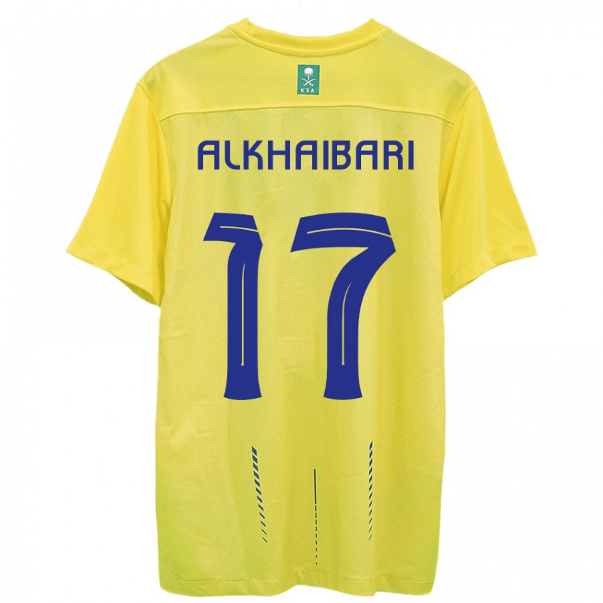 Mann Abdullah Al-Khaibari #17 Gul Hjemmetrøye Drakt Trøye 2023/24 Skjorter T-Skjorte