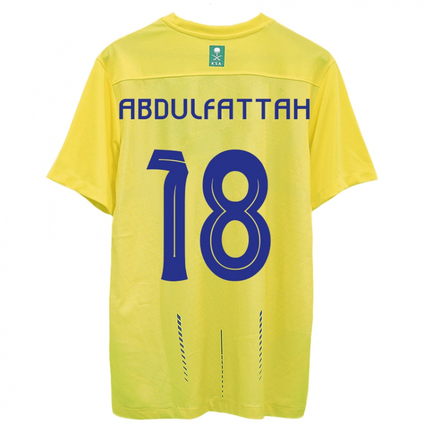 Mann Abdulfattah Adam #18 Gul Hjemmetrøye Drakt Trøye 2023/24 Skjorter T-Skjorte