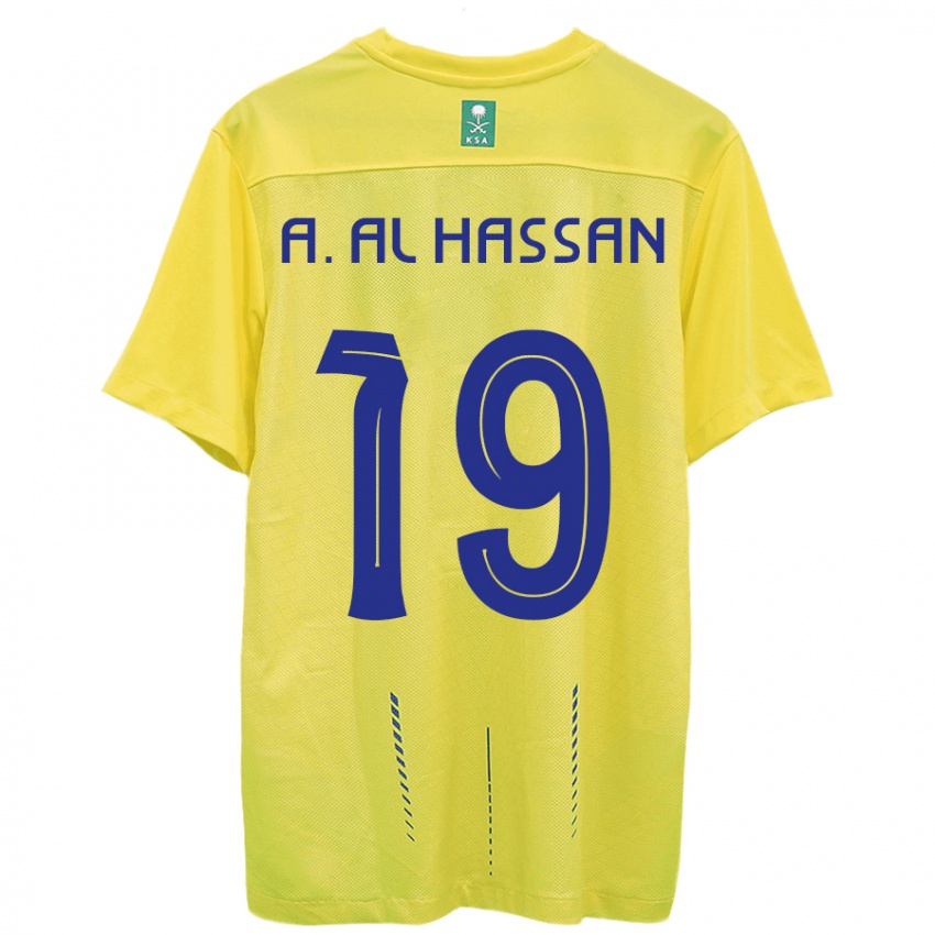 Mann Ali Al-Hassan #19 Gul Hjemmetrøye Drakt Trøye 2023/24 Skjorter T-Skjorte