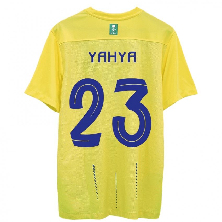Mann Ayman Yahya #23 Gul Hjemmetrøye Drakt Trøye 2023/24 Skjorter T-Skjorte