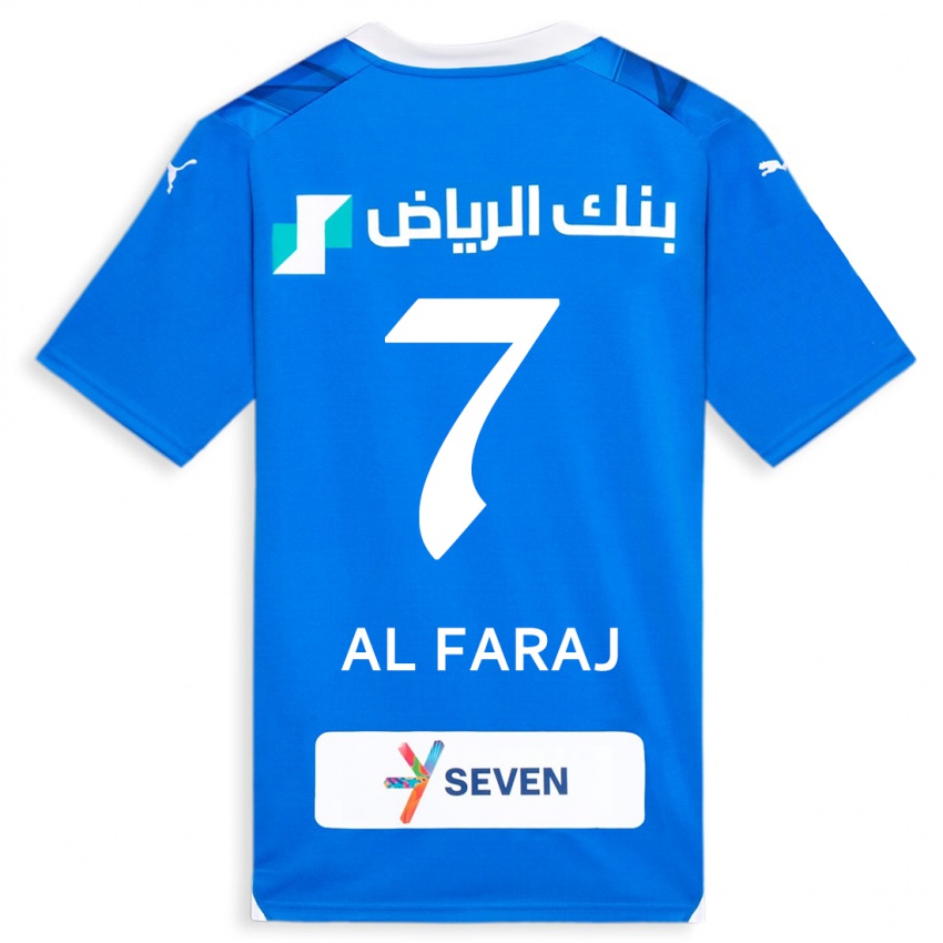 Mann Salman Al-Faraj #7 Blå Hjemmetrøye Drakt Trøye 2023/24 Skjorter T-Skjorte