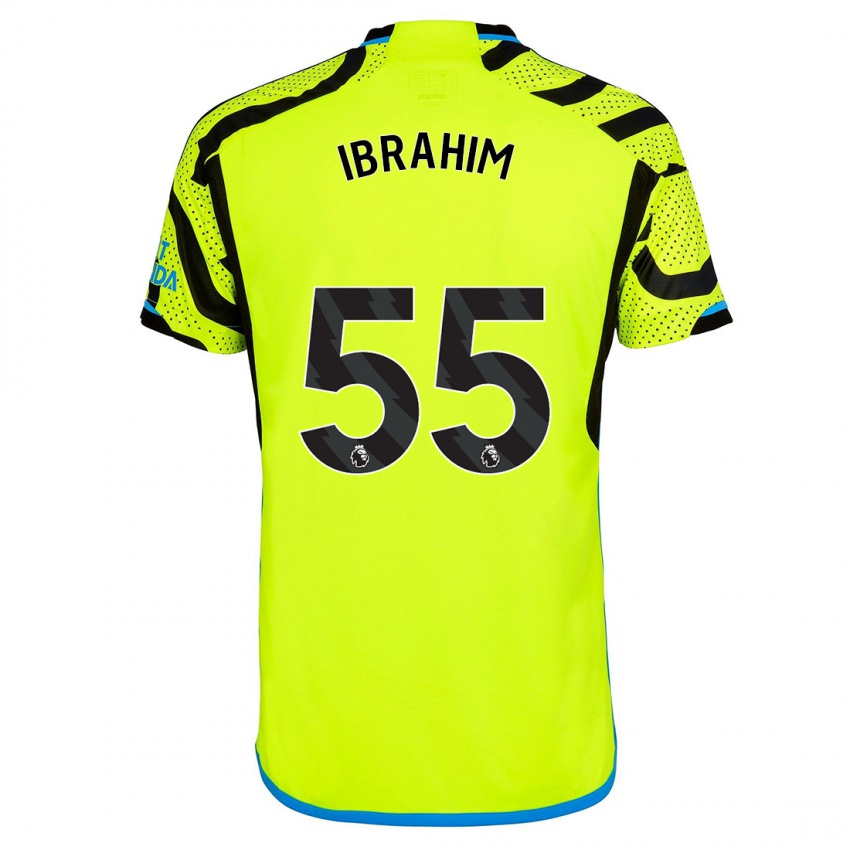 Mann Bradley Ibrahim #55 Gul Bortetrøye Drakt Trøye 2023/24 Skjorter T-Skjorte