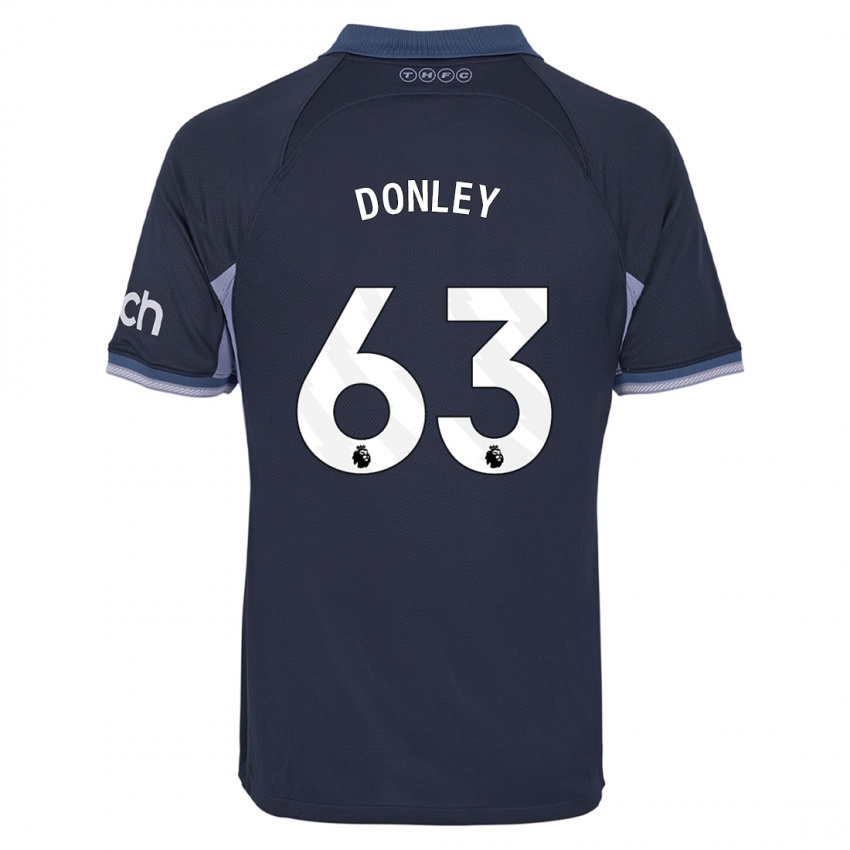 Mann Jamie Donley #63 Mørke Blå Bortetrøye Drakt Trøye 2023/24 Skjorter T-Skjorte