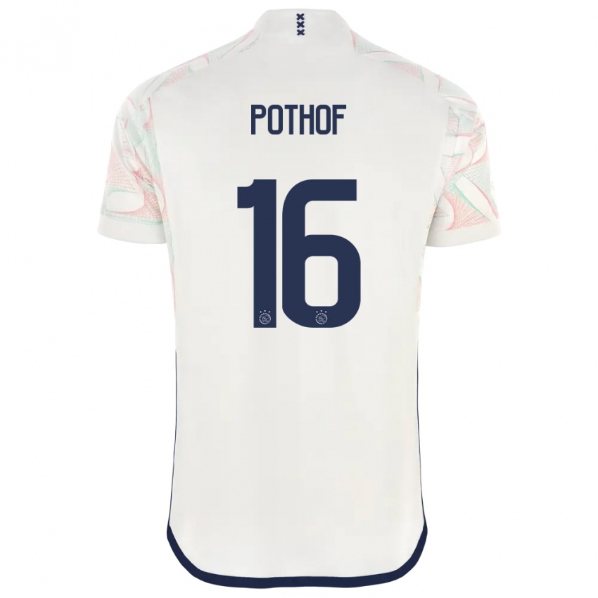 Mann Isa Pothof #16 Hvit Bortetrøye Drakt Trøye 2023/24 Skjorter T-Skjorte