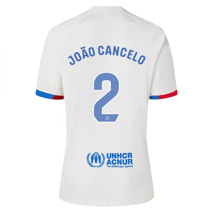 Mann Joao Cancelo #2 Hvit Bortetrøye Drakt Trøye 2023/24 Skjorter T-Skjorte