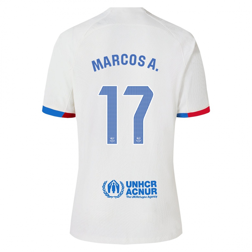 Mann Marcos Alonso #17 Hvit Bortetrøye Drakt Trøye 2023/24 Skjorter T-Skjorte