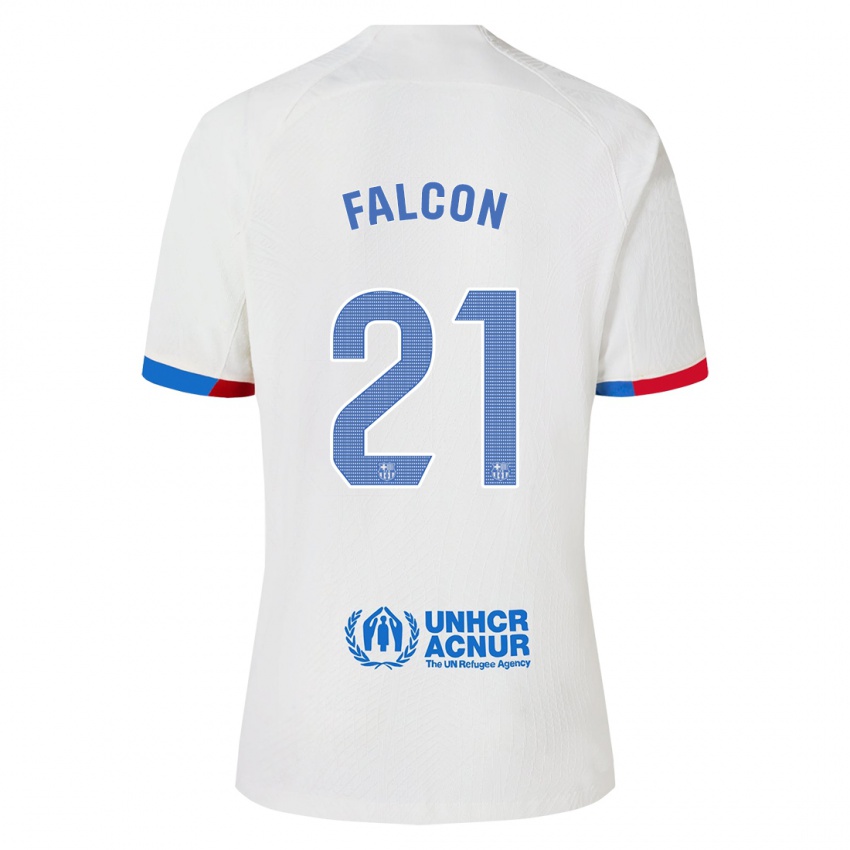 Mann Andrea Falcon #21 Hvit Bortetrøye Drakt Trøye 2023/24 Skjorter T-Skjorte