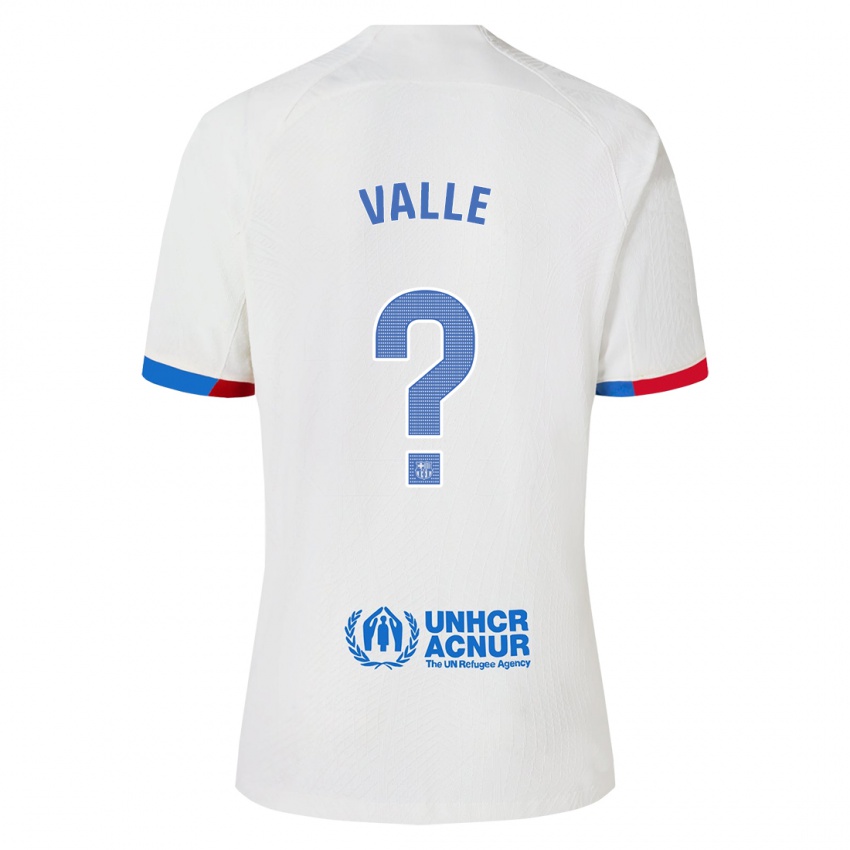 Mann Alex Valle #0 Hvit Bortetrøye Drakt Trøye 2023/24 Skjorter T-Skjorte