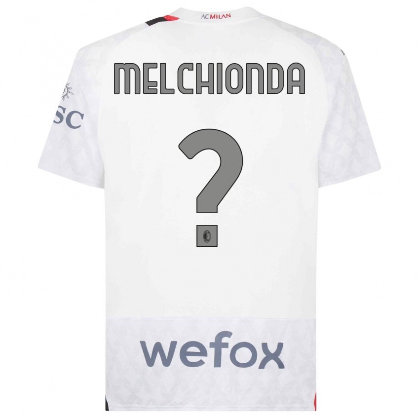 Mann Marco Melchionda #0 Hvit Bortetrøye Drakt Trøye 2023/24 Skjorter T-Skjorte
