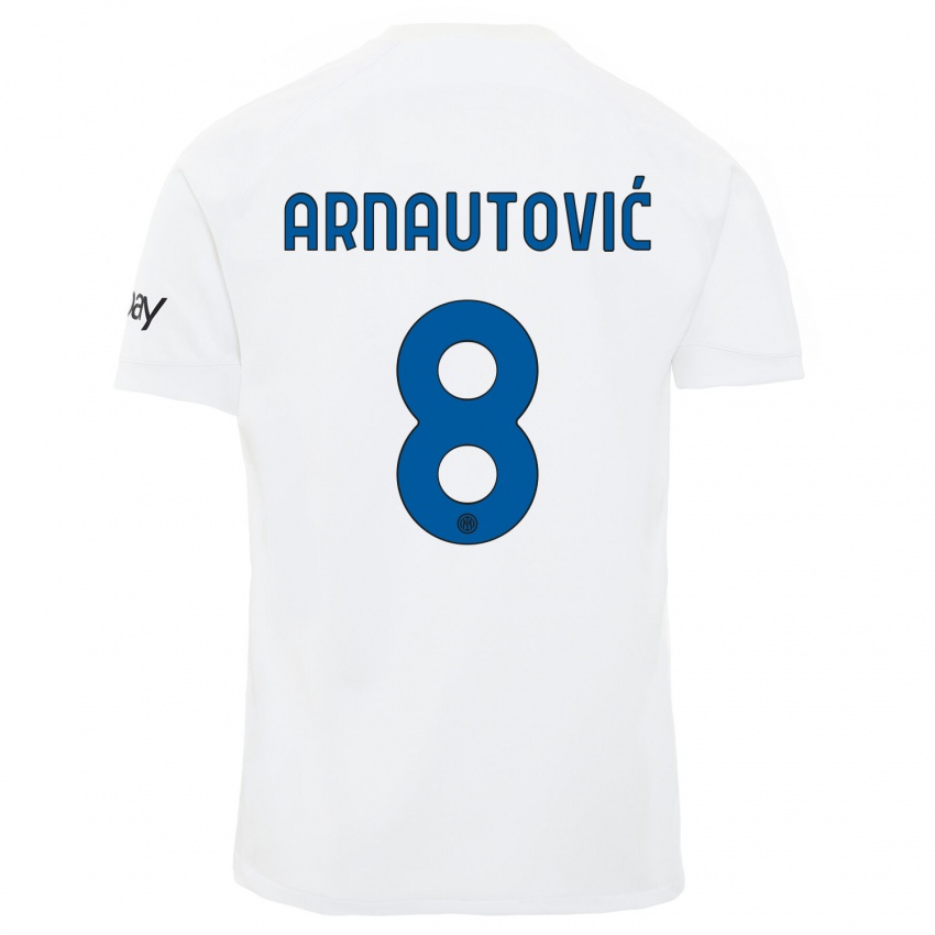 Mann Marko Arnautovic #8 Hvit Bortetrøye Drakt Trøye 2023/24 Skjorter T-Skjorte