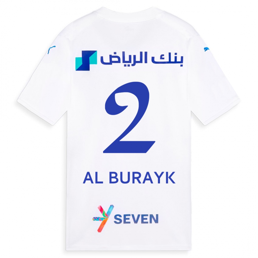 Mann Mohammed Al-Burayk #2 Hvit Bortetrøye Drakt Trøye 2023/24 Skjorter T-Skjorte