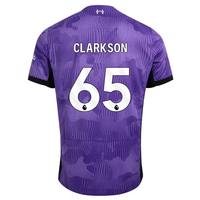 Mann Leighton Clarkson #65 Lilla Tredje Sett Drakt Trøye 2023/24 Skjorter T-Skjorte