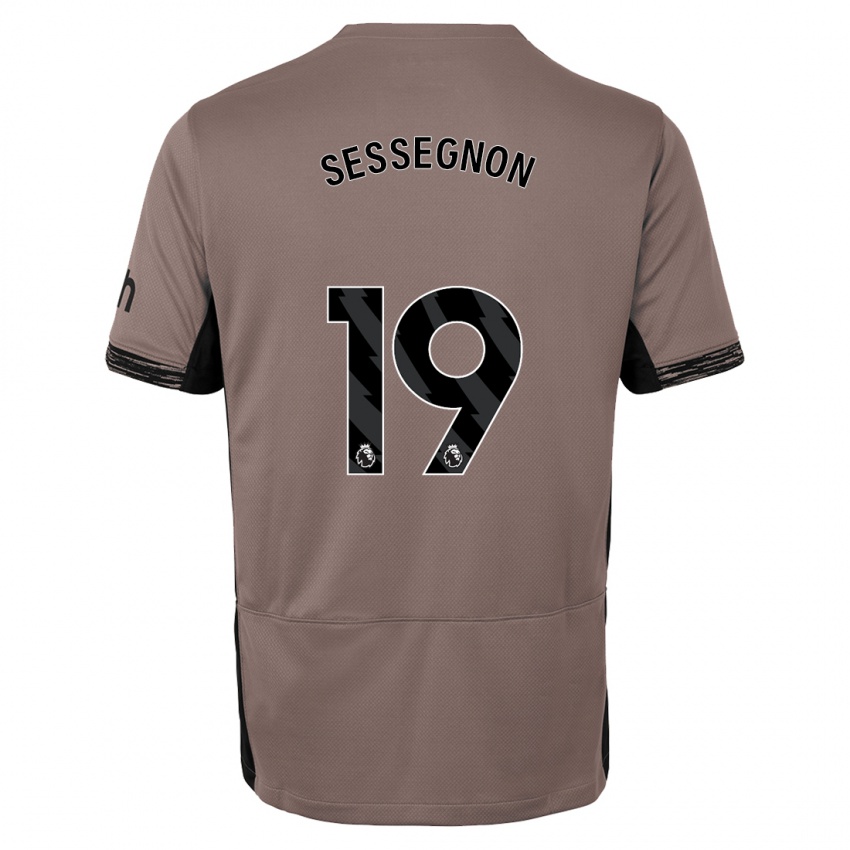 Mann Ryan Sessegnon #19 Mørk Beige Tredje Sett Drakt Trøye 2023/24 Skjorter T-Skjorte