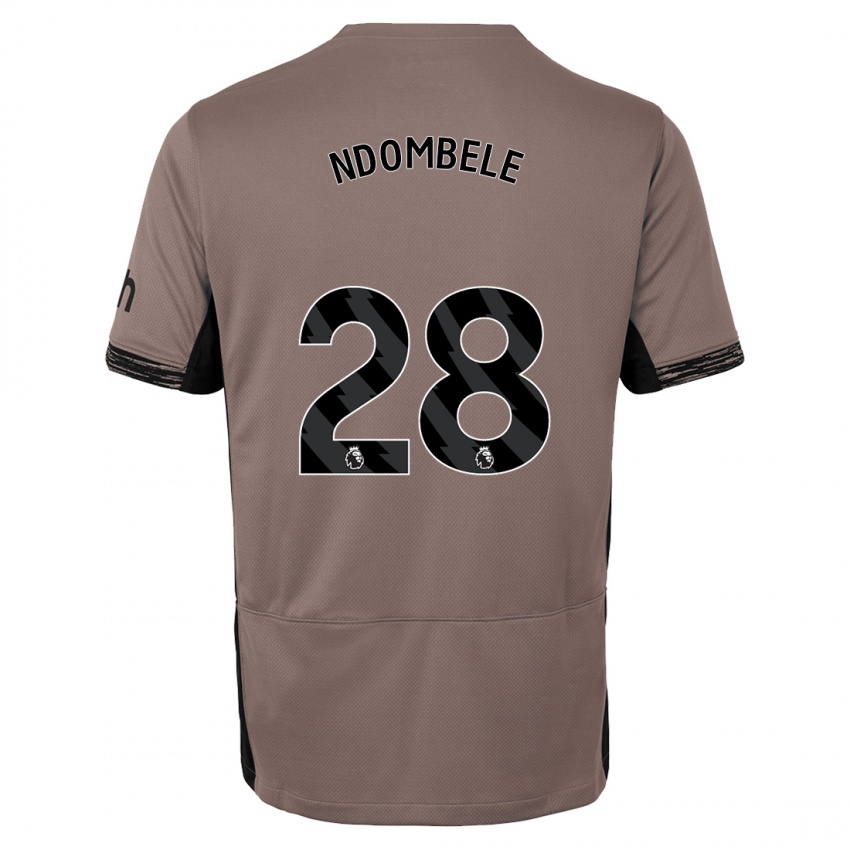 Mann Tanguy Ndombele #28 Mørk Beige Tredje Sett Drakt Trøye 2023/24 Skjorter T-Skjorte