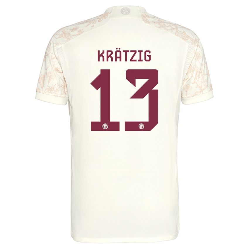 Mann Frans Krätzig #13 Off White Tredje Sett Drakt Trøye 2023/24 Skjorter T-Skjorte