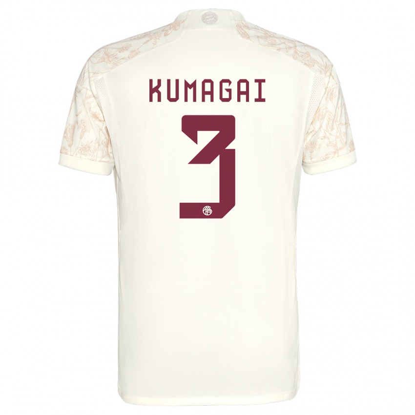 Mann Saki Kumagai #3 Off White Tredje Sett Drakt Trøye 2023/24 Skjorter T-Skjorte