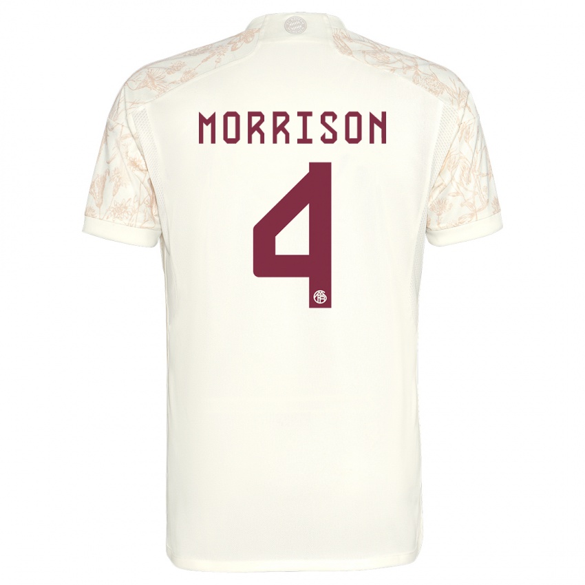 Mann Liam Morrison #4 Off White Tredje Sett Drakt Trøye 2023/24 Skjorter T-Skjorte