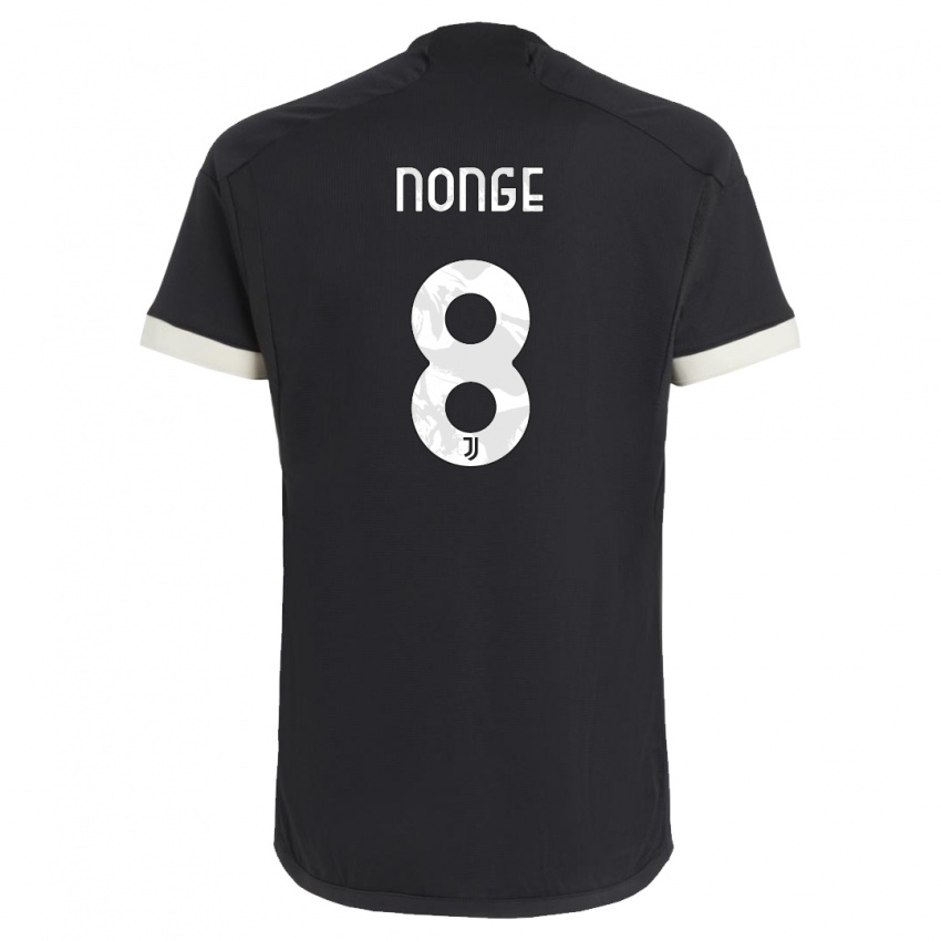 Mann Joseph Nonge #8 Svart Tredje Sett Drakt Trøye 2023/24 Skjorter T-Skjorte