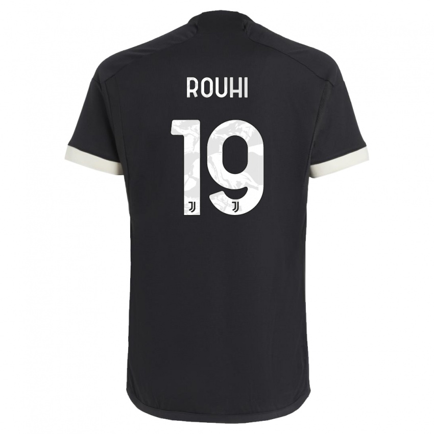 Mann Jonas Rouhi #19 Svart Tredje Sett Drakt Trøye 2023/24 Skjorter T-Skjorte