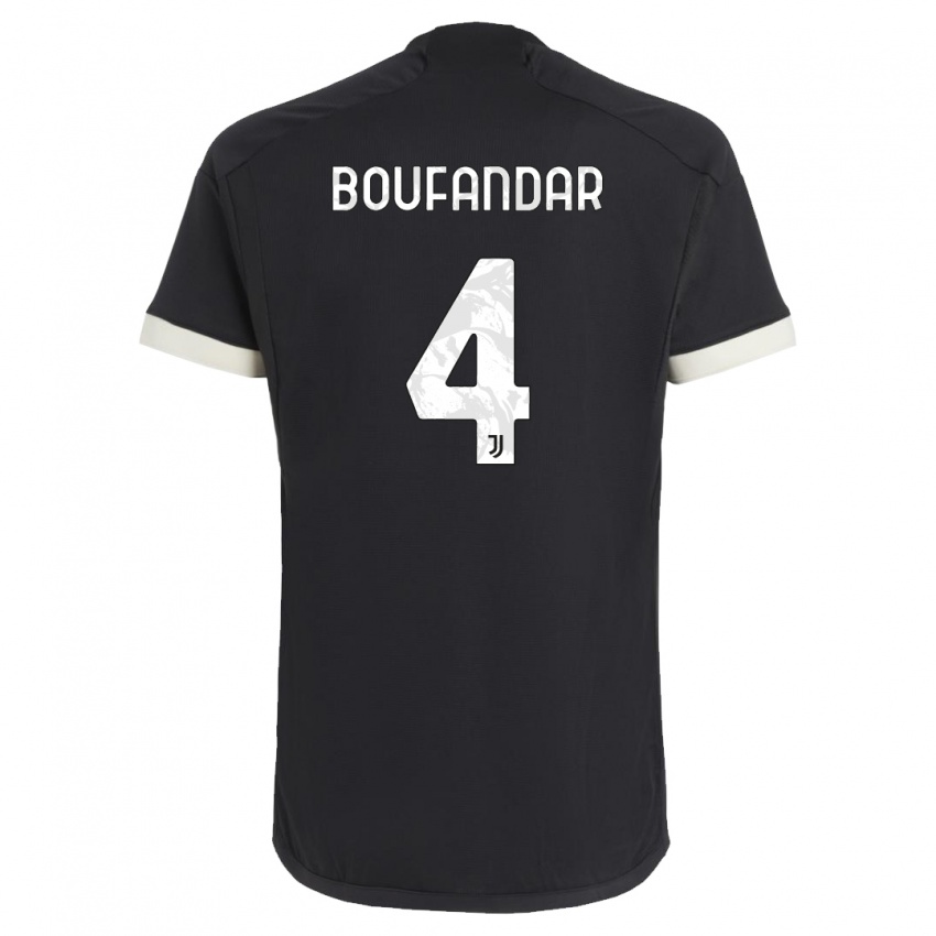 Mann Adam Boufandar #4 Svart Tredje Sett Drakt Trøye 2023/24 Skjorter T-Skjorte