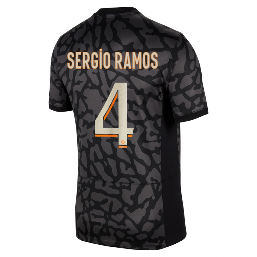 Mann Sergio Ramos #4 Svart Tredje Sett Drakt Trøye 2023/24 Skjorter T-Skjorte