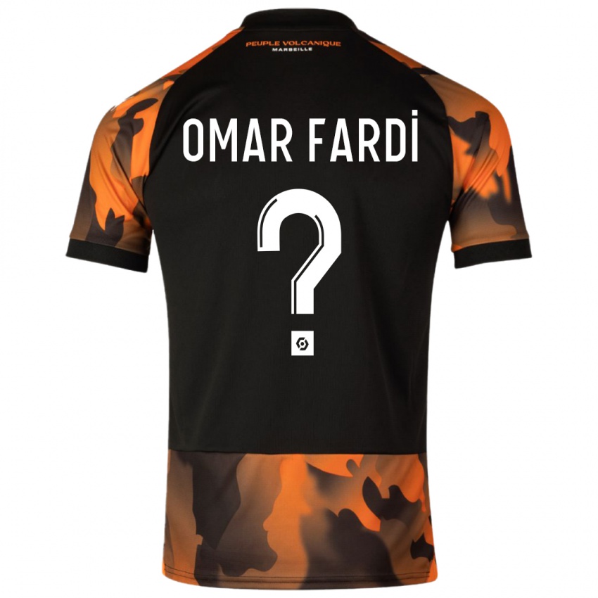 Mann El Omar Fardi #0 Svart Oransje Tredje Sett Drakt Trøye 2023/24 Skjorter T-Skjorte