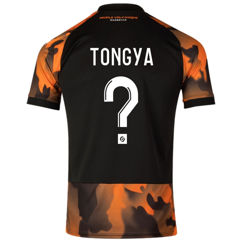 Mann Franco Tongya #0 Svart Oransje Tredje Sett Drakt Trøye 2023/24 Skjorter T-Skjorte