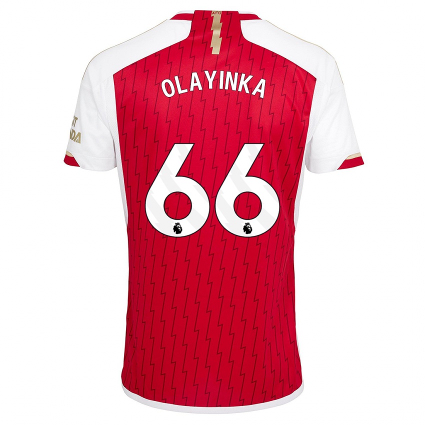 Dame James Olayinka #66 Rød Hjemmetrøye Drakt Trøye 2023/24 Skjorter T-Skjorte