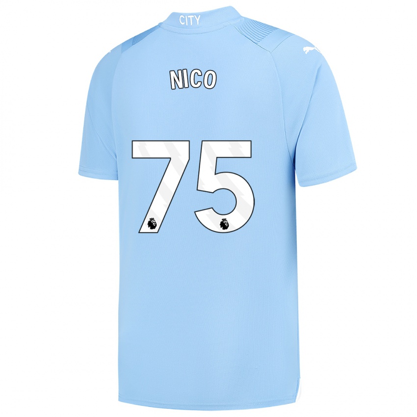 Dame Nico O'reilly #75 Lyse Blå Hjemmetrøye Drakt Trøye 2023/24 Skjorter T-Skjorte