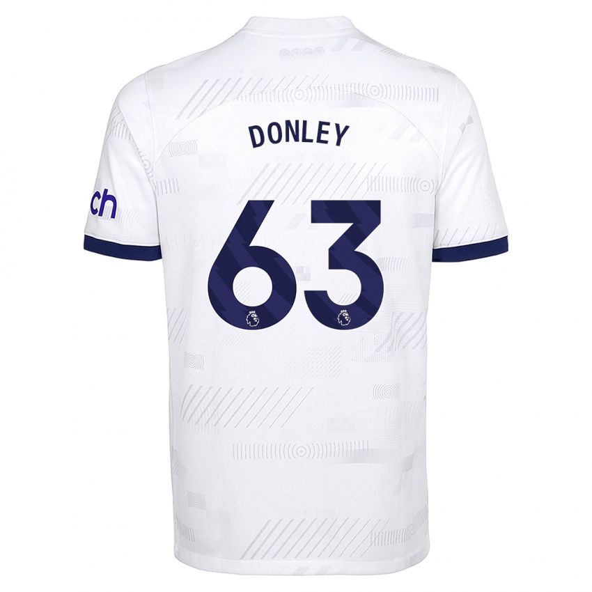 Dame Jamie Donley #63 Hvit Hjemmetrøye Drakt Trøye 2023/24 Skjorter T-Skjorte