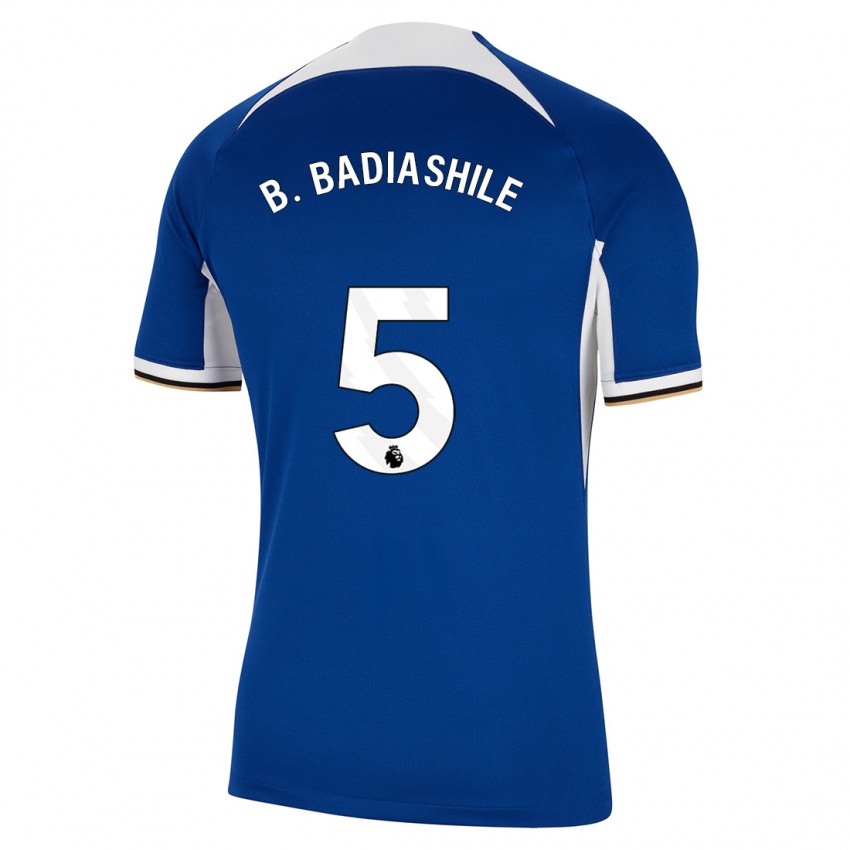 Dame Benoît Badiashile #5 Blå Hjemmetrøye Drakt Trøye 2023/24 Skjorter T-Skjorte