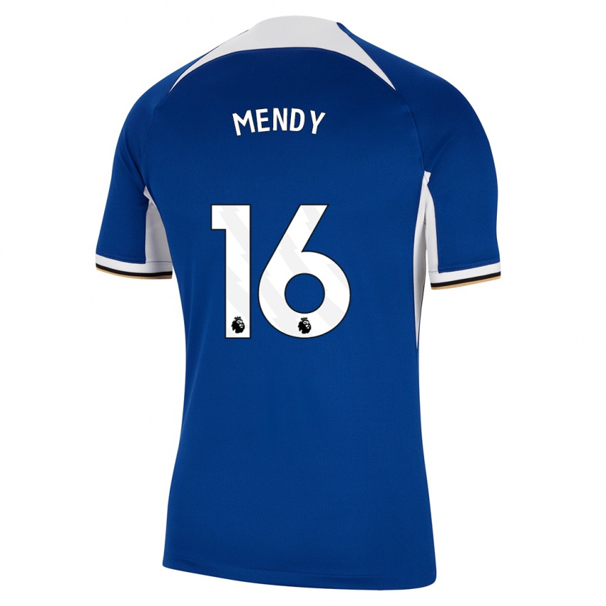 Dame Edouard Mendy #16 Blå Hjemmetrøye Drakt Trøye 2023/24 Skjorter T-Skjorte