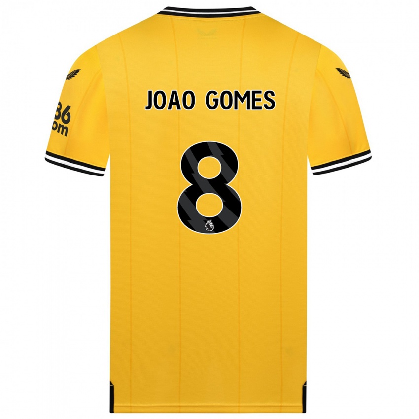 Dame Joao Gomes #8 Gul Hjemmetrøye Drakt Trøye 2023/24 Skjorter T-Skjorte