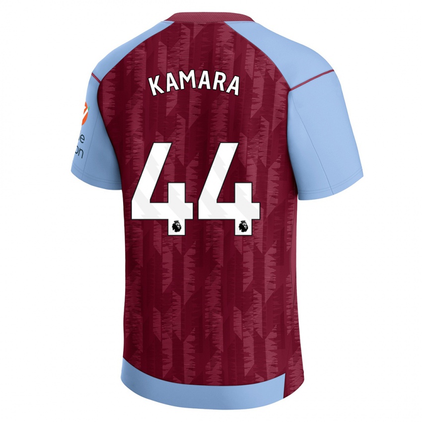 Dame Boubacar Kamara #44 Klart Blå Hjemmetrøye Drakt Trøye 2023/24 Skjorter T-Skjorte