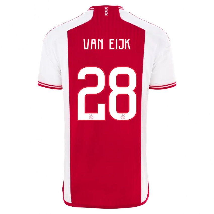 Dame Regina Van Eijk #28 Rød Hvit Hjemmetrøye Drakt Trøye 2023/24 Skjorter T-Skjorte