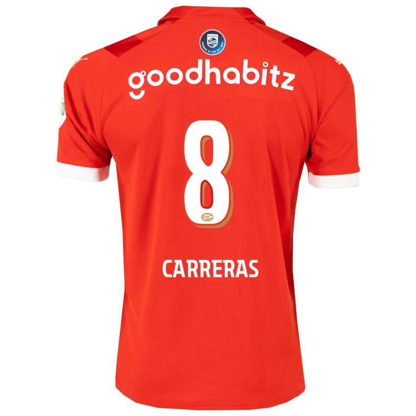 Dame Georgina Carreras #8 Rød Hjemmetrøye Drakt Trøye 2023/24 Skjorter T-Skjorte