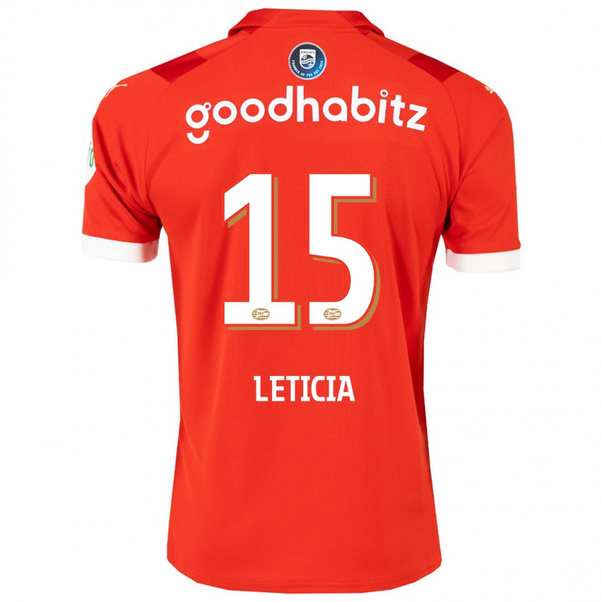 Dame Brazil Bra Leticia #15 Rød Hjemmetrøye Drakt Trøye 2023/24 Skjorter T-Skjorte