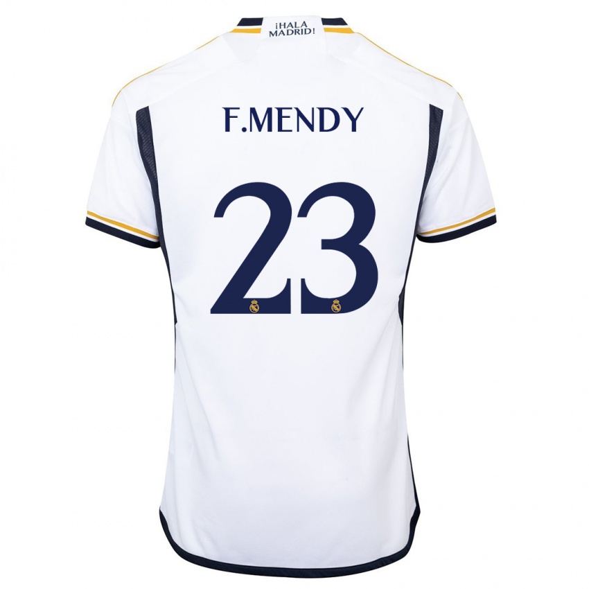 Dame Ferland Mendy #23 Hvit Hjemmetrøye Drakt Trøye 2023/24 Skjorter T-Skjorte