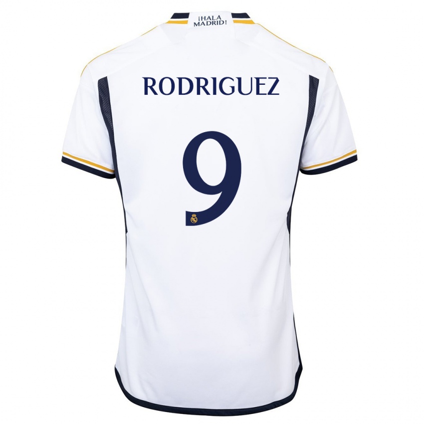 Dame Alvaro Rodriguez #9 Hvit Hjemmetrøye Drakt Trøye 2023/24 Skjorter T-Skjorte